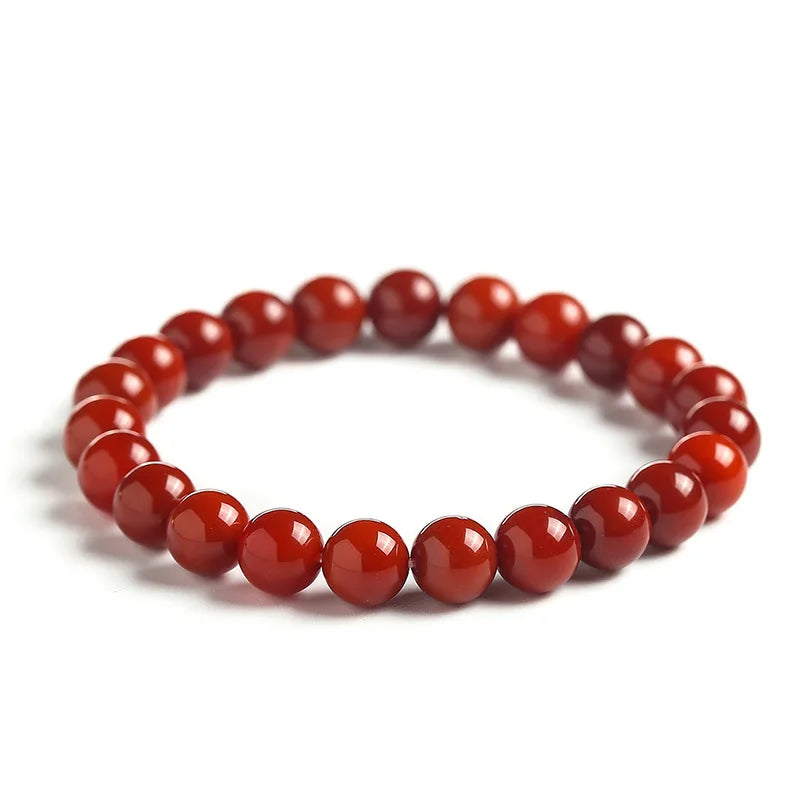 Bracelet japonais perles cornaline rouge