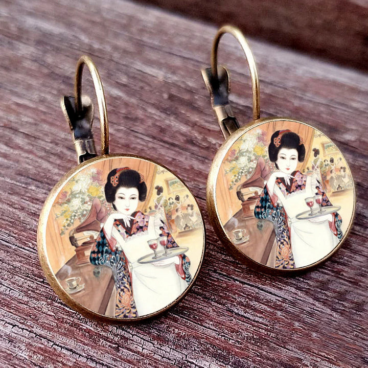 Boucles d'Oreilles japonaise Classique Dôme