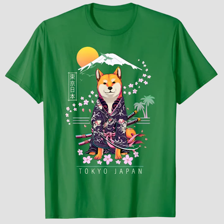 T-shirt Japonais Tokyo Japan Vert