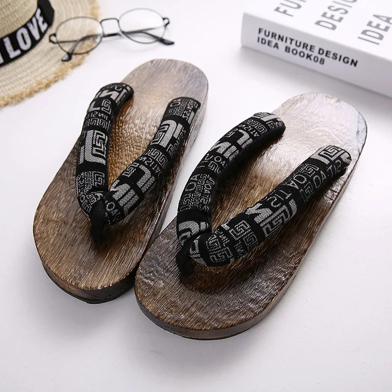 Chaussure Zori Japonaise noire/blanche