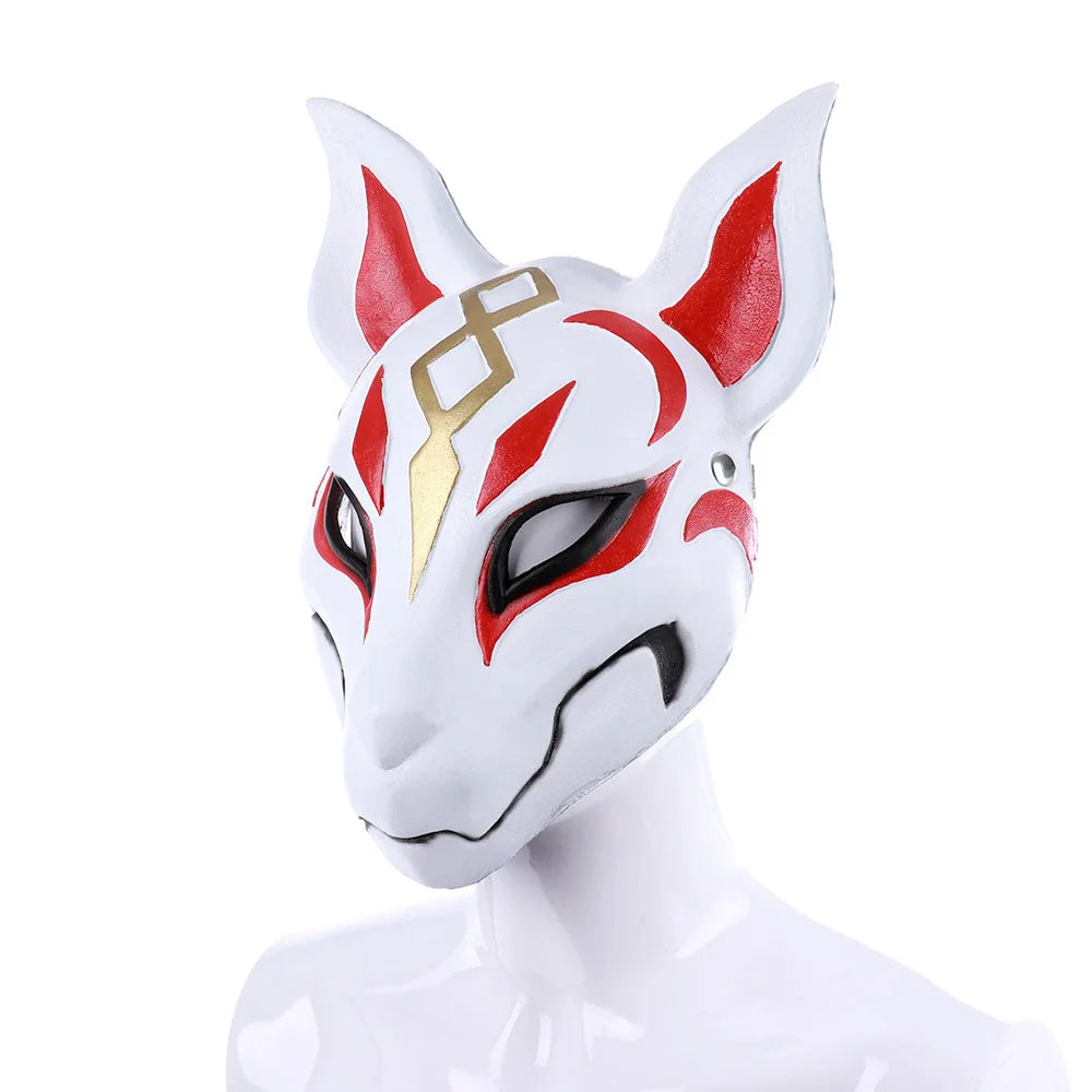 Masque Japonais Loup blanc