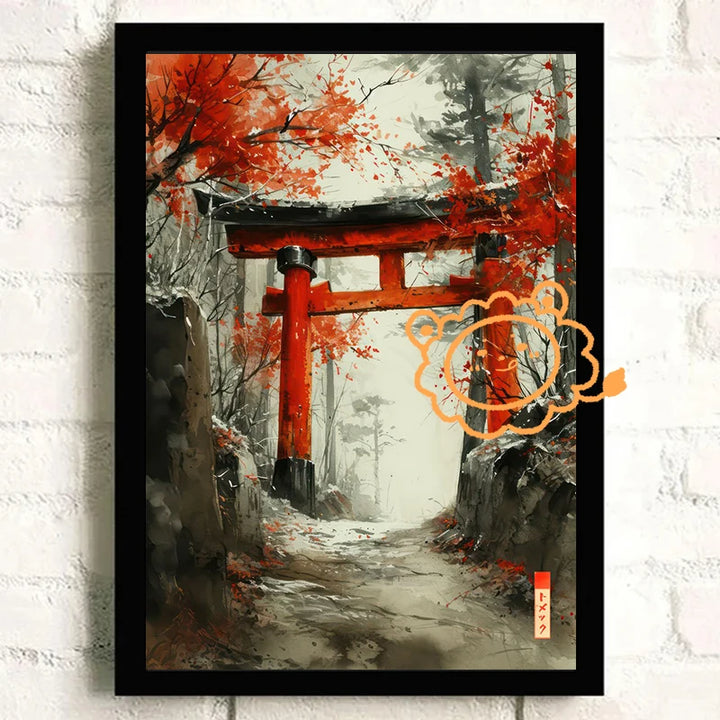 Affiche Japonaise sur Toile Temple