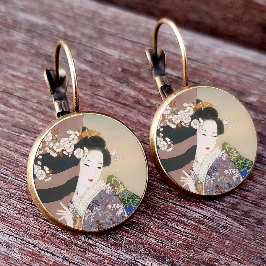 Boucles d'Oreilles japonaise Classique Dôme