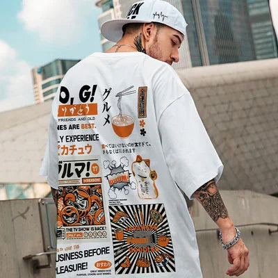 T-shirt Oversize Japonais streetwear