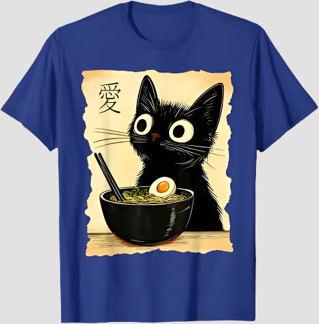 T-shirt Japonais Fun Bleu