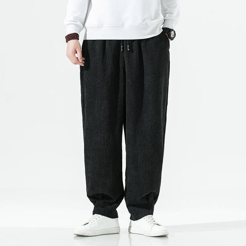 Pantalon Large Confort Japonais Noir