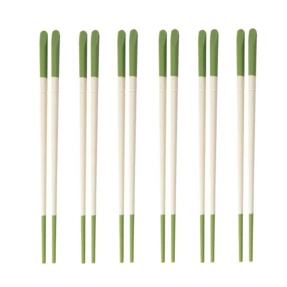 Baguettes Japonaises Antidérapantes Blanc et Vert Modernes