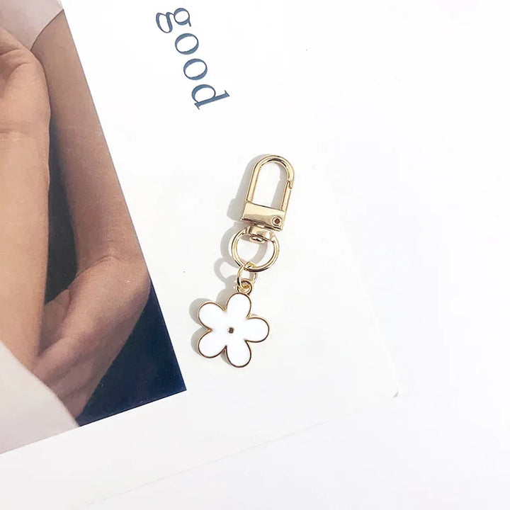 Porte-clés Japonais Sakura Minimaliste Blanc