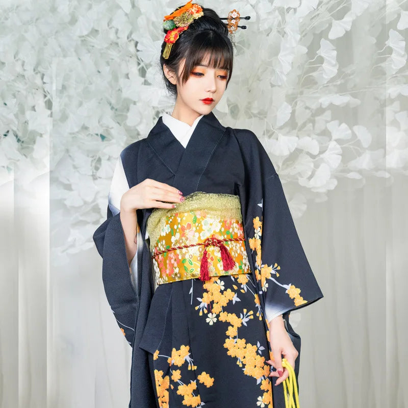 Véritable Kimono Japonais Femme Traditionnel