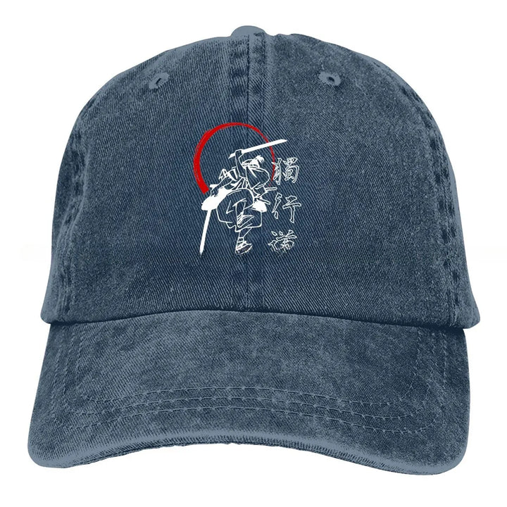 Casquette Japonaise À Motif Samourai Bleu marine