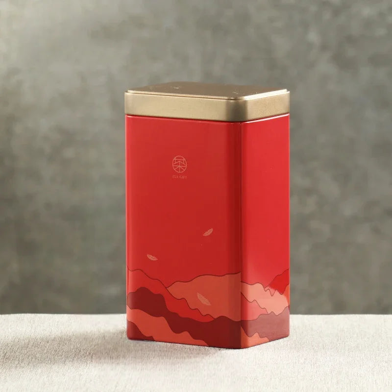 Boîtes à Thé Minimalistes Japonaises rouge