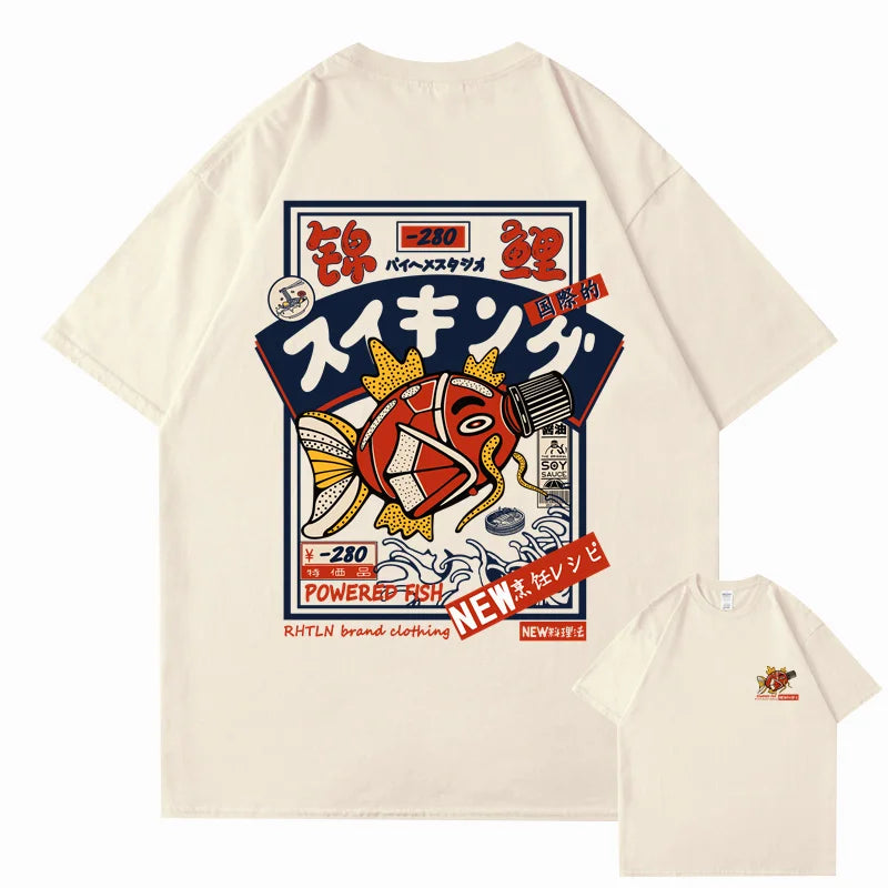 T-shirt japonais Koi streetwear