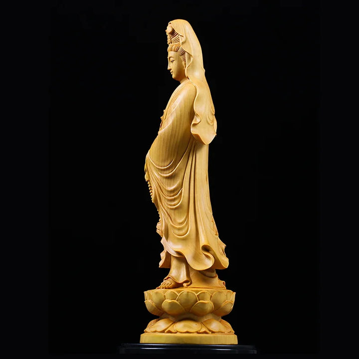 Statue Japonaise Guan Yin Détendu