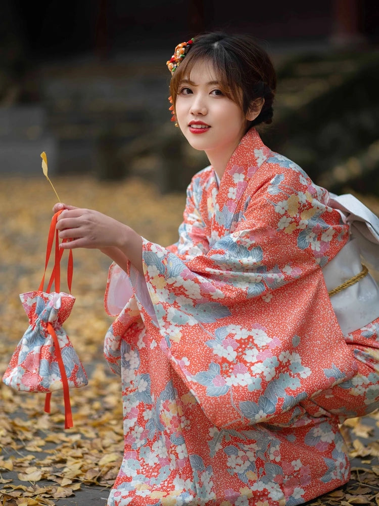 Kimono Japonais Fleuri Femme Respirant