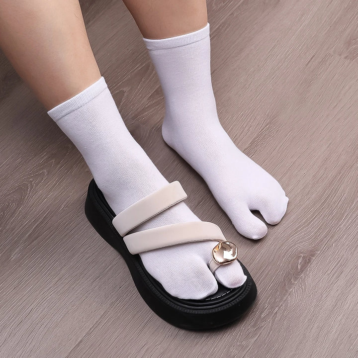 Chaussettes Japonaises Tabi Uni Blanche Traditionnels