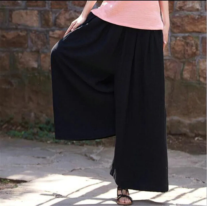 Pantalon Japonais Femme Large Noir