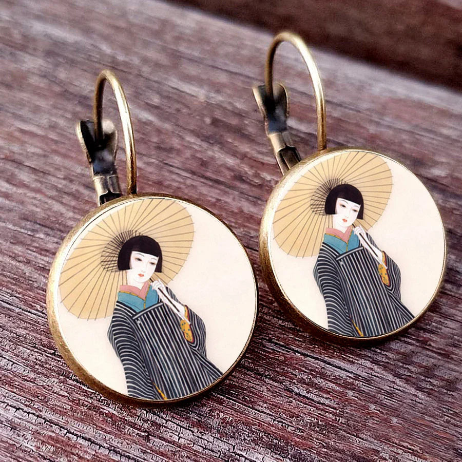 Japanese Classic Dome Earrings