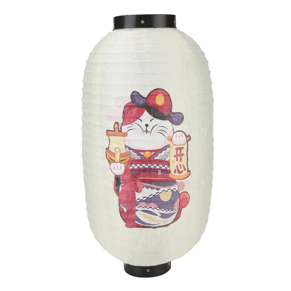 Lanterne japonaise papier chat