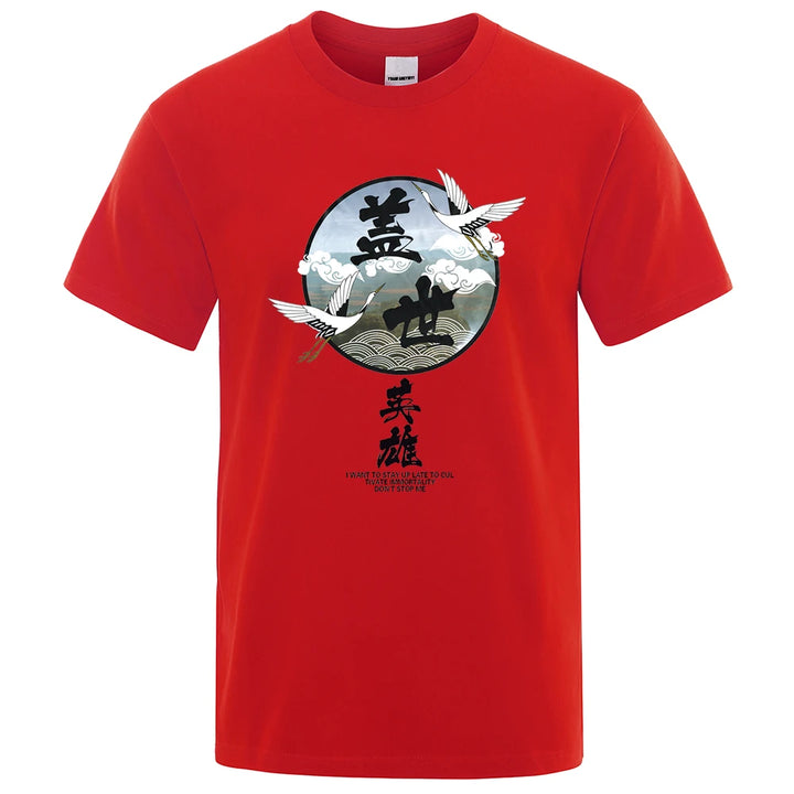 T-shirt Motif Japonais Homme rouge