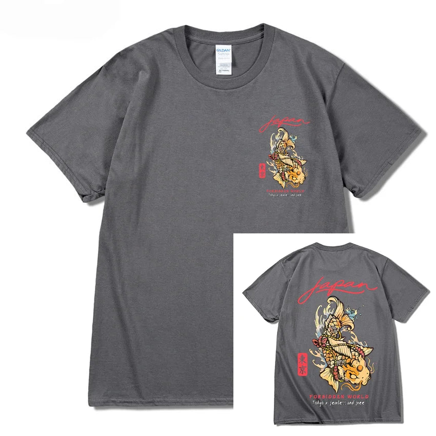 T-shirt Koï Japonais gris