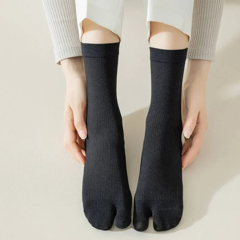 Chaussettes Japonaises Tabi Uni Noir Traditionnels