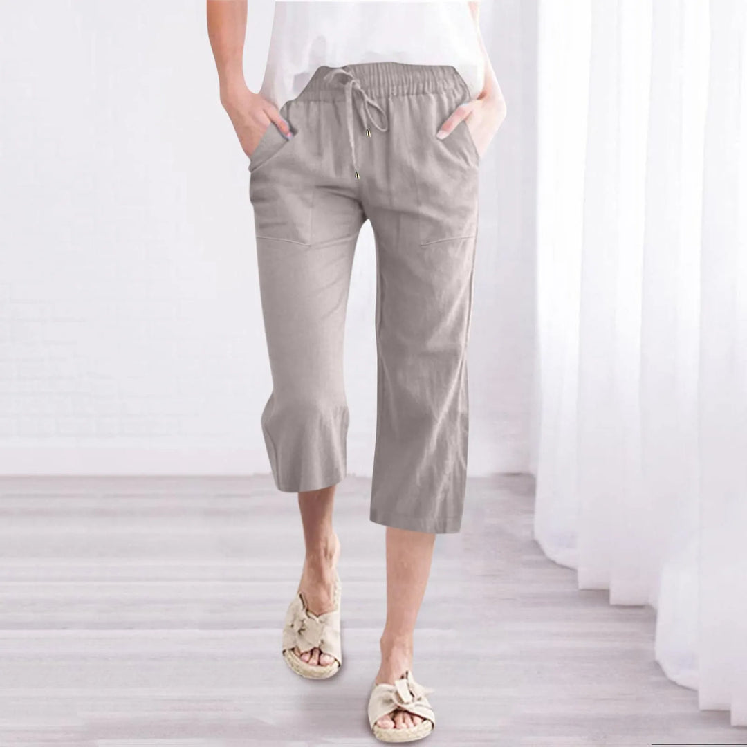 Pantalon Court Léger pour Femme Gris
