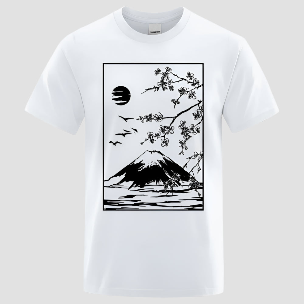 T-shirt Japonais Epuré Blanc