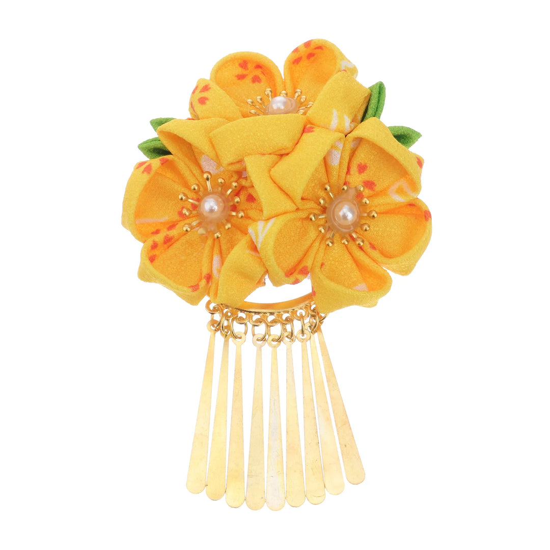 Épingle Japonaise Barrette jaune