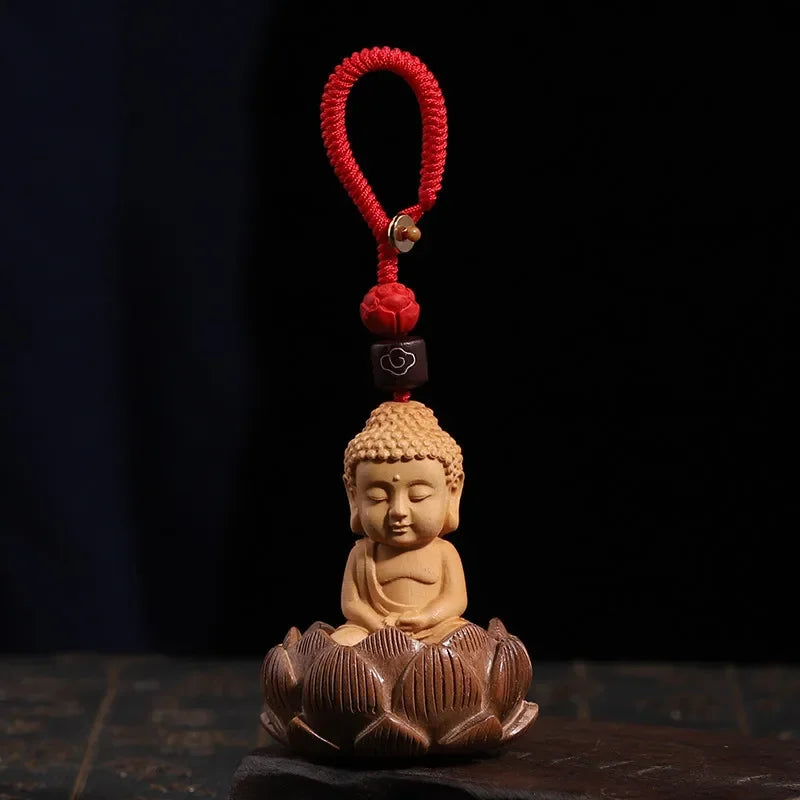 Porte-clés Japonais Bouddha Rouge