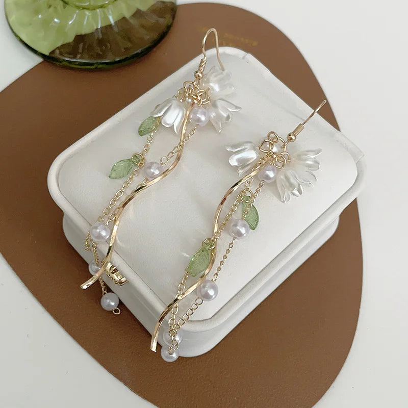 Boucles d'oreilles japonaises Fleur de muguet