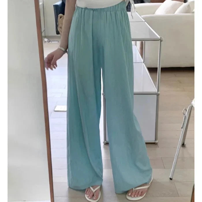 Pantalon Japonais Drapé Bleu