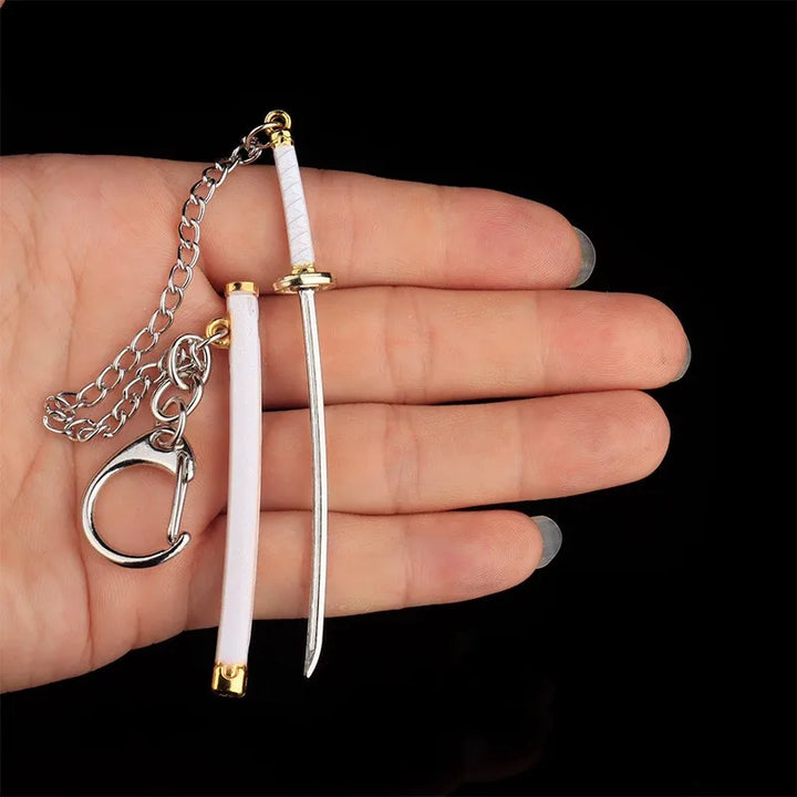 Porte-clés Japonais Katana Blanc