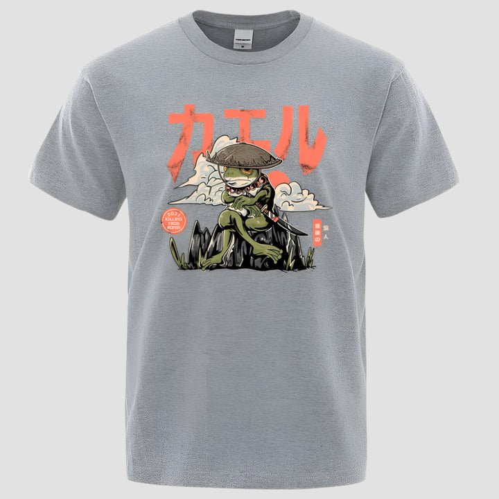 T-shirt Japonais Confortable Gris