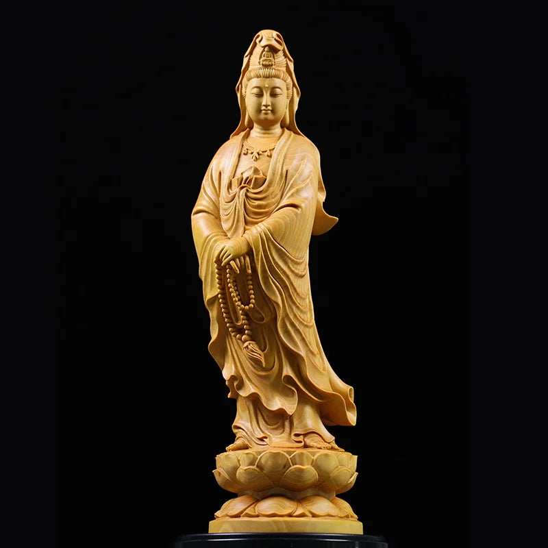 Statue Japonaise Guan Yin Majestueux