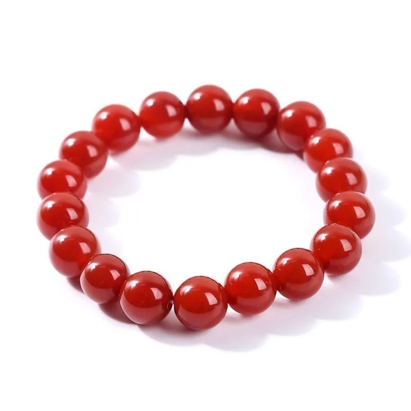 Bracelet japonais perles cornaline rouge