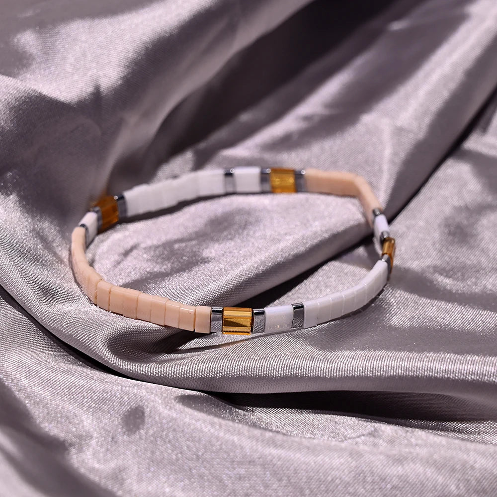 Bracelet Miyuki Tendance Femme beige