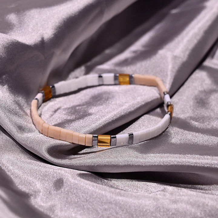 Bracelet Miyuki Tendance Femme beige