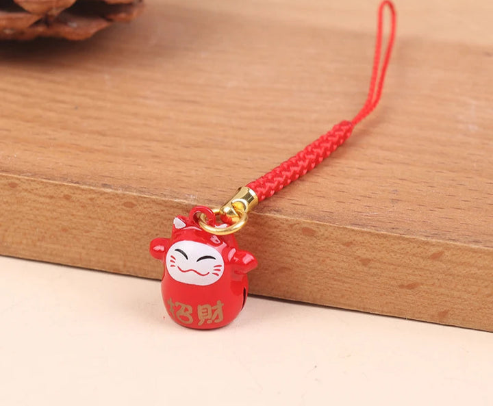 Porte-clef Japonais Maneki Neko Rouge