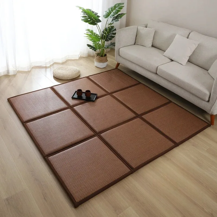 Tatami Japonais Sol marron foncé