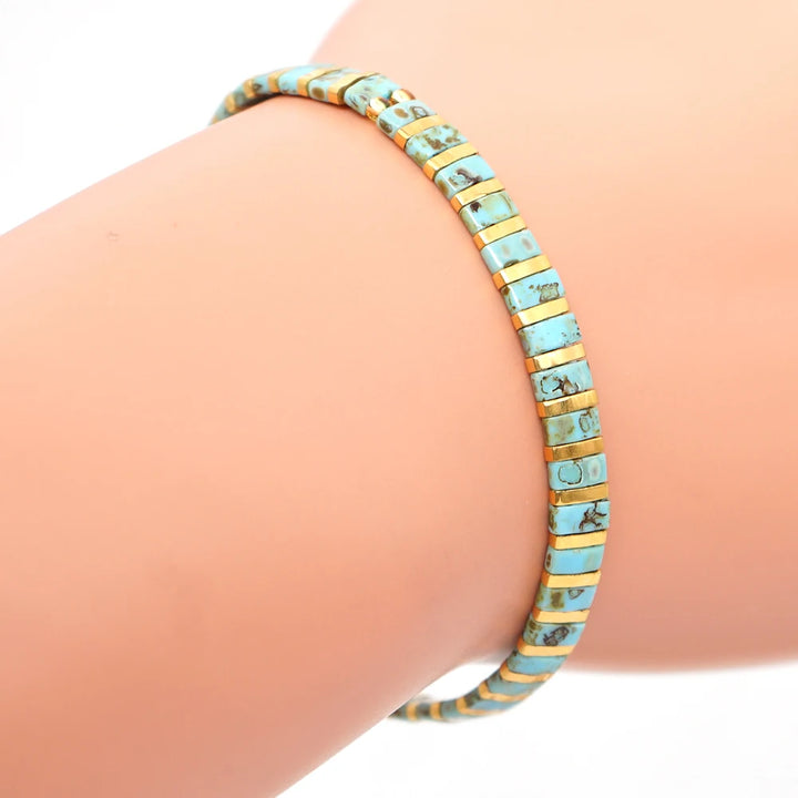 Bracelet Miyuki Tila Turquoise