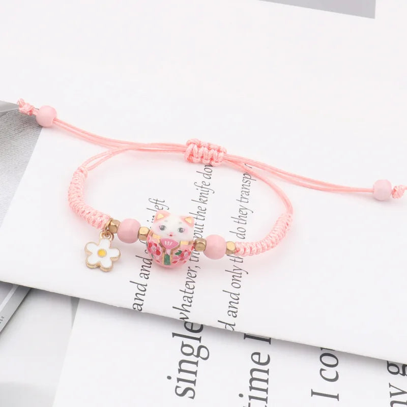 Bracelet à Breloque Japonais rose