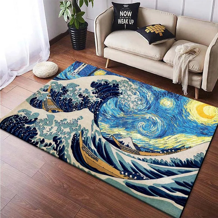 Tapis Salon Style Japonais Durable