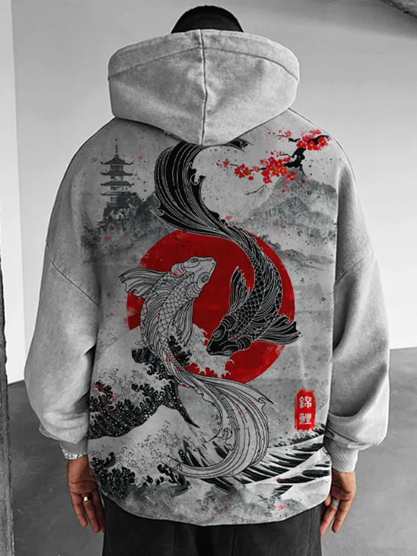 Sweat Japonais à Motifs Traditionnels 