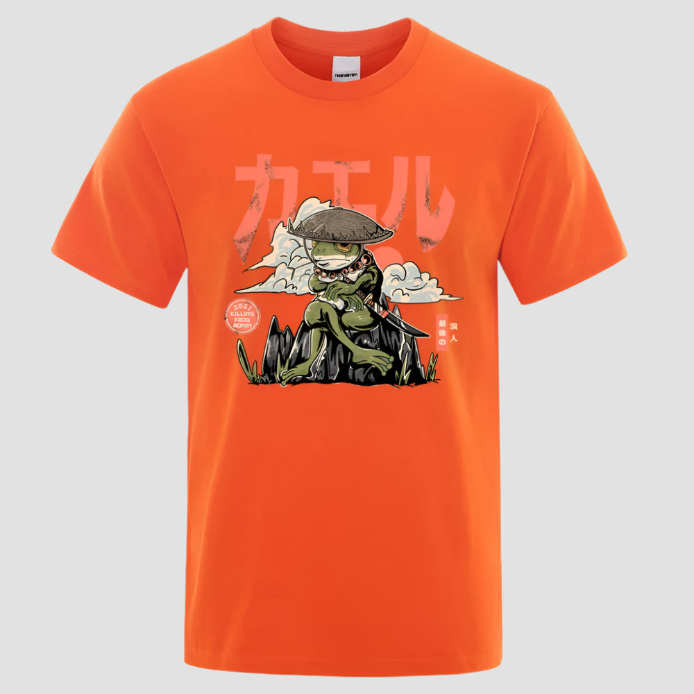 T-shirt Japonais Confortable Orange