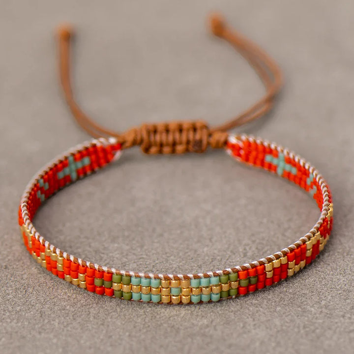 Rotes Miyuki-Armband