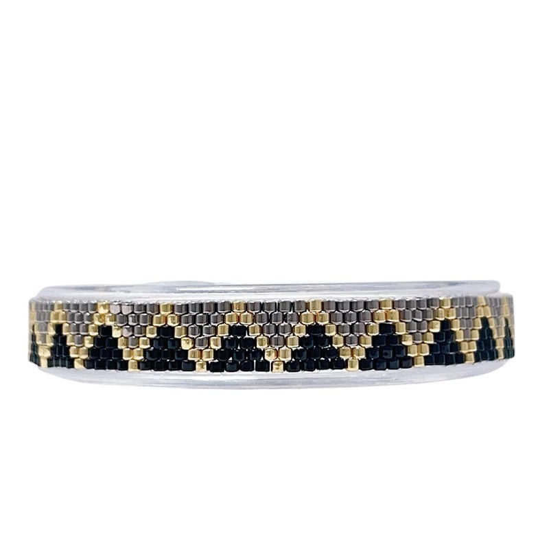 Miyuki Woven Gradient Stainless Steel Bracelet