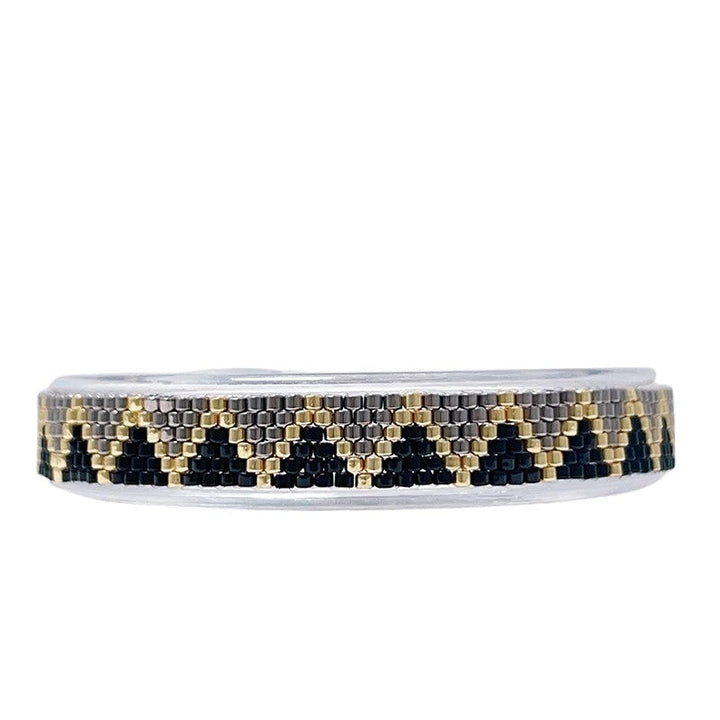 Miyuki Woven Gradient Stainless Steel Bracelet