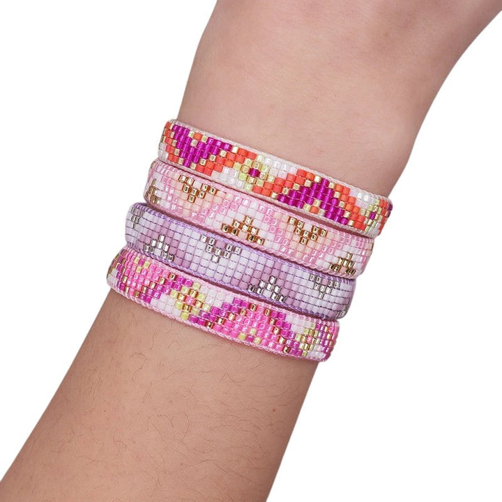 Bracelet Miyuki Tila Multicolore Tissé