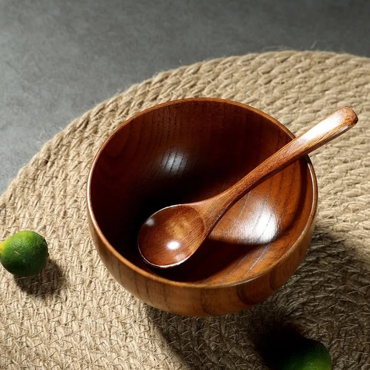 Ensemble couverts et plateaux japonais en bois