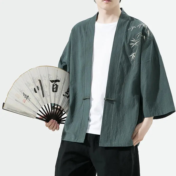 Veste Kimono Homme Brodée Stylé